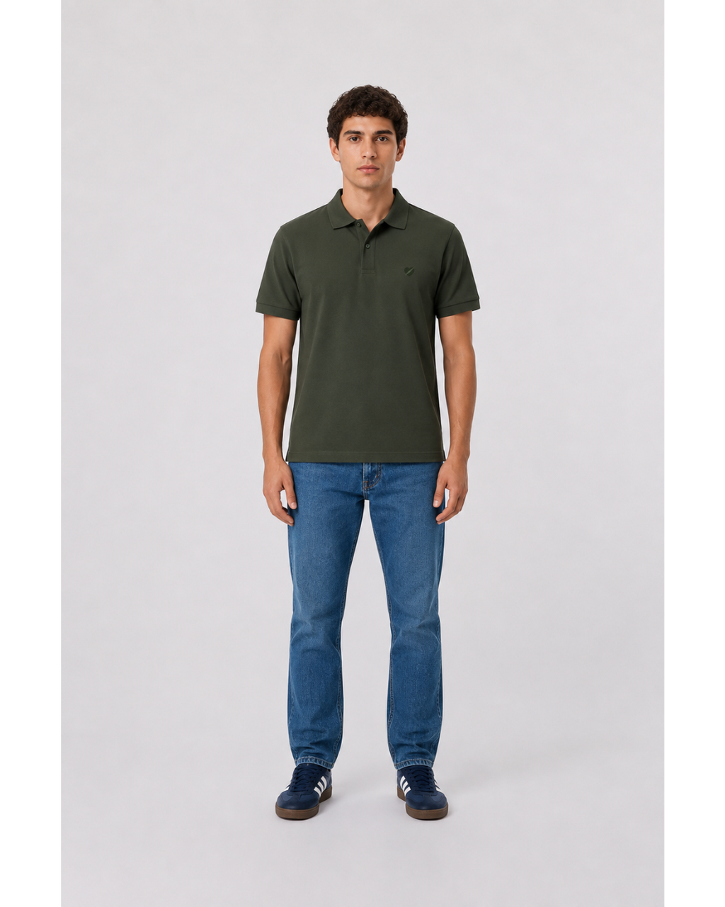Polo Corfulness Verde Monocromático