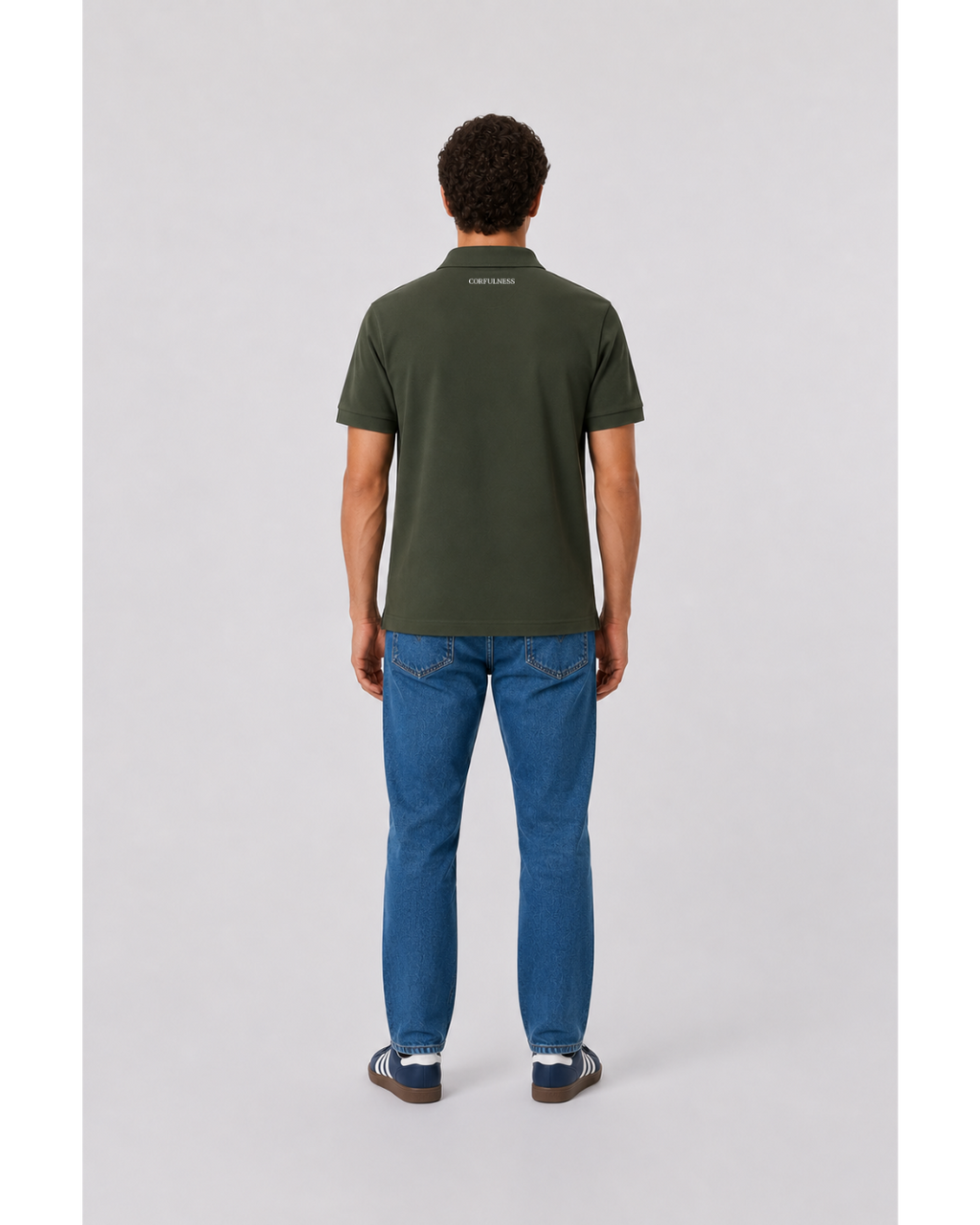 Polo Corfulness Verde Monocromático